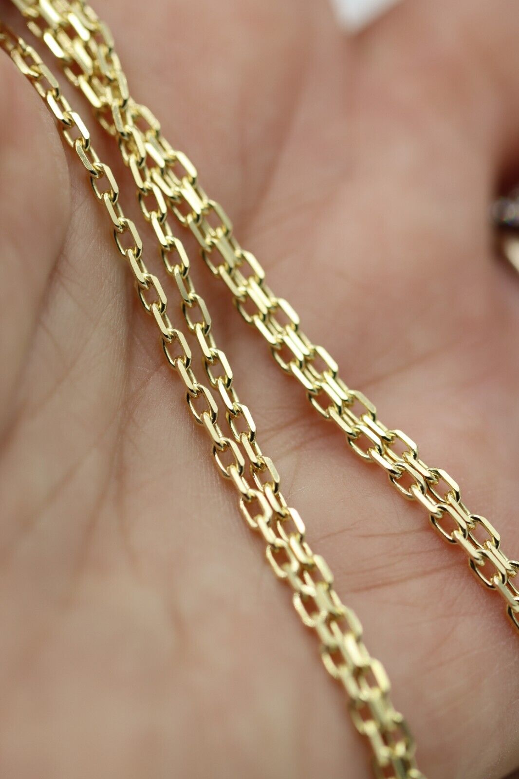 Genuine 9ct Yellow Gold Anchor Chain Necklace 5.3grams 50cm 1.4mm