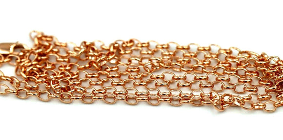 Genuine 9ct Rose Gold Belcher Chain Necklace 50cm 5.1grams *Free express post