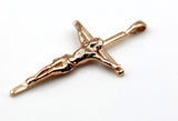 Genuine 9ct Yellow or Rose or White Gold or Sterling Silver Crucifix Cross pendant