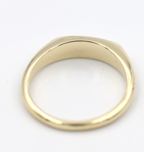 Size 3.5 Genuine Solid 9ct Yellow, Rose or White Gold Signet Ring Engraved Initials or Numbers