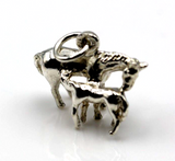 Genuine Sterling Silver 925 3D Horse and Foal Pendant / Charm - Free post
