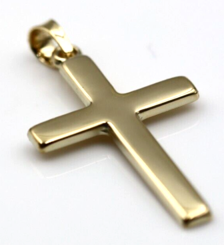 Genuine Hollow 9ct 9K Yellow Gold Cross Pendant 26mm x 15mm