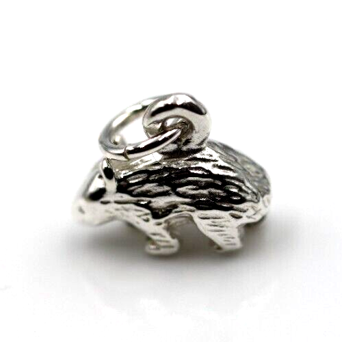 Sterling Silver Small Australian Wombat Charms or Pendant