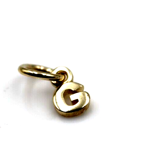 Genuine 9ct 9kt Genuine Tiny Very Small Yellow, Rose or White Gold Initial Pendant / Charm G