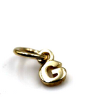 Genuine 9ct 9kt Genuine Tiny Very Small Yellow, Rose or White Gold Initial Pendant / Charm G