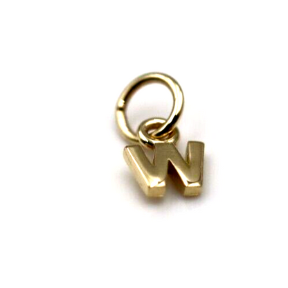 Genuine 9ct 9kt Genuine Tiny Very Small Yellow, Rose or White Gold Initial Pendant Charm W