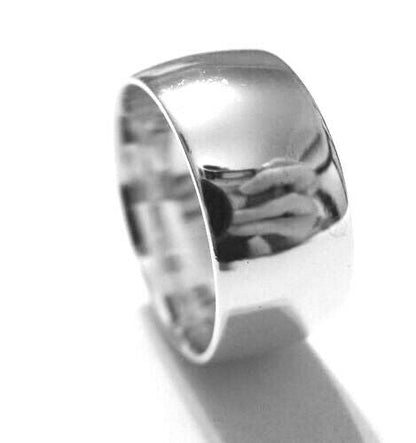 Kaedesigns Genuine SIze R  9ct 9k Yellow, Rose or White Gold Solid 10mm Wide Dome Ring Comfort