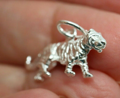 Kaedesigns New Sterling Silver Solid Tiger Pendant / Charm