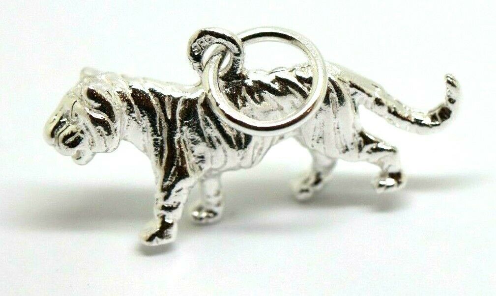 Kaedesigns New Sterling Silver Solid Tiger Pendant / Charm