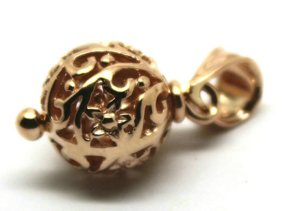 Genuine 9ct Yellow Gold or White Gold or Rose Gold 10mm Filigree Ball Pendant