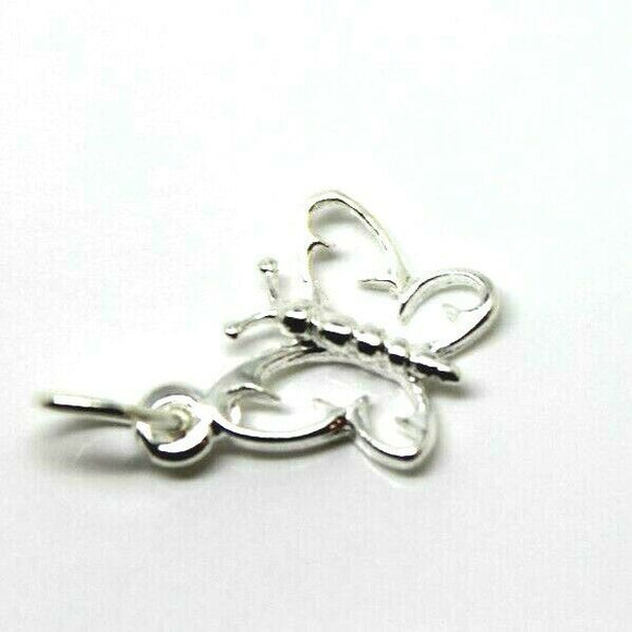 Sterling silver small light weight Beautiful Butterfly Charm Pendant + jump ring