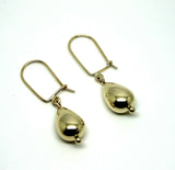 New 9ct 9kt Solid Yellow Gold Teardrop Continental Hook Earrings *Free Express Post In Oz