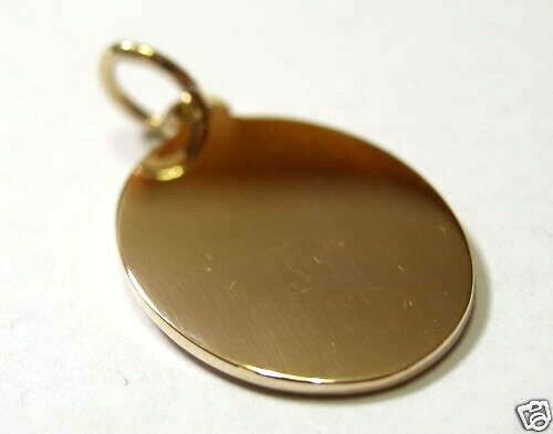 Kaedesigns Full Solid Genuine 9ct Huge Yellow, Rose or White Gold Oval Shield Pendant