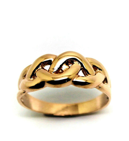 Genuine Solid 9ct White Or Rose Or Yellow Gold Celtic Knot Ring Choose Size