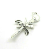Genuine Sterling Silver 925 Palm Tree 3D Pendant Or Charm