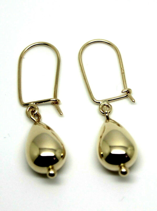 New 9ct 9kt Solid Yellow Gold Teardrop Continental Hook Earrings *