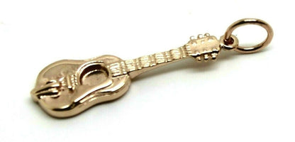 Kaedesigns Genuine 9ct Yellow or Rose or White Gold or Sterling Silver guitar Pendant or Charm