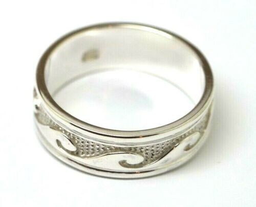 thumbnail image 2 of Kaedesigns 925 Sterling Silver Surf Wave Ring – Men’s Size U – Handmade In Australia 2 of 6