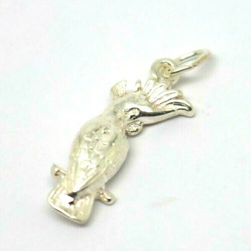 Kaedesigns, New Genuine Sterling Silver 925 Parrot Cockatoo Pendant Charm