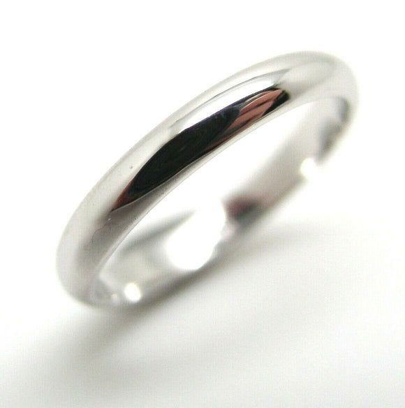 SIze O New Genuine 18ct 18k White Gold Full Solid 2.6mm Wedding Band Ring Hallmarked 750