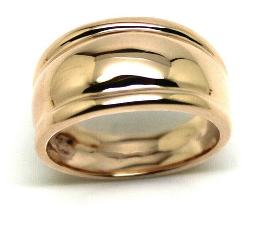 Genuine 9ct 9kt 375 Full Solid Yellow, Rose or White Gold Thick Dome Ring 10mm Wide Size N / 6.5