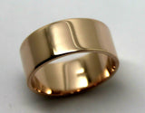 Size N Genuine Heavy New 9ct 9Kt Yellow, Rose or White Gold / 375, Full Solid 8mm Wide Band Ring