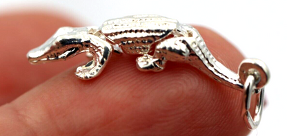 Sterling Silver 925 Small Movable Croc Crocodile Charms or Pendant