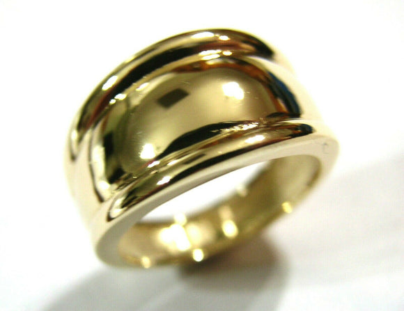 Kaedesigns, Genuine 9ct Full Solid Yellow Gold Thick Dome Ring 12mm Wide