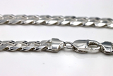 Sterling Silver 925 8mm Heavy Flat Kerb Curb Chain Necklace 50cm 50.3g (Last one)-Free post