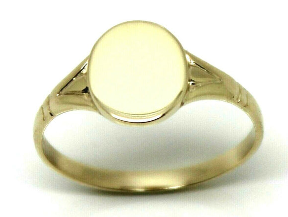 Kaedesigns New Size I / 4 Solid New 9ct 9K Yellow, Rose or White Gold Oval Signet Ring