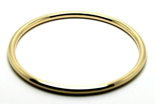 Kaedesigns New Genuine 9ct Full Solid Yellow, Rose or White Gold 4mm Wide Golf Bangle 65mm