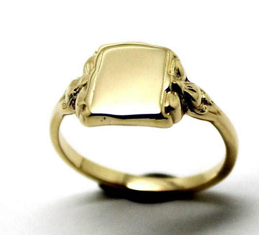 Kaedesigns, Genuine Solid 9ct 9kt Genuine Solid Yellow, Rose or White Gold Signet Ring in your size