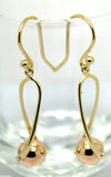 Kaedesigns New 9ct 9kt Yellow & Rose Gold 8mm Ball Drop Earrings