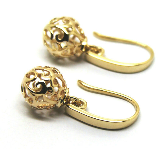 Kaedesigns New Genuine 9ct Yellow, Rose or White Gold 10mm Ball Drop Filigree Earrings