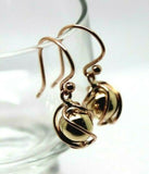 Genuine New Solid 9ct Rose & Yellow Gold Cage Ball Earrings