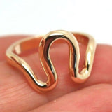 Size Q Genuine Heavy 9ct 9kt Full Solid Yellow, Rose or White Gold Swirl Ring 270