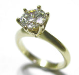 Kaedesigns,Genuine 9ct 9kt Solid Yellow Gold / 375, Engagement Ring Size N 1/2