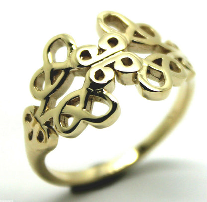 Solid New Genuine 9ct Yellow Gold Hallmarked 375 Fancy Celtic Swirl Ring  421