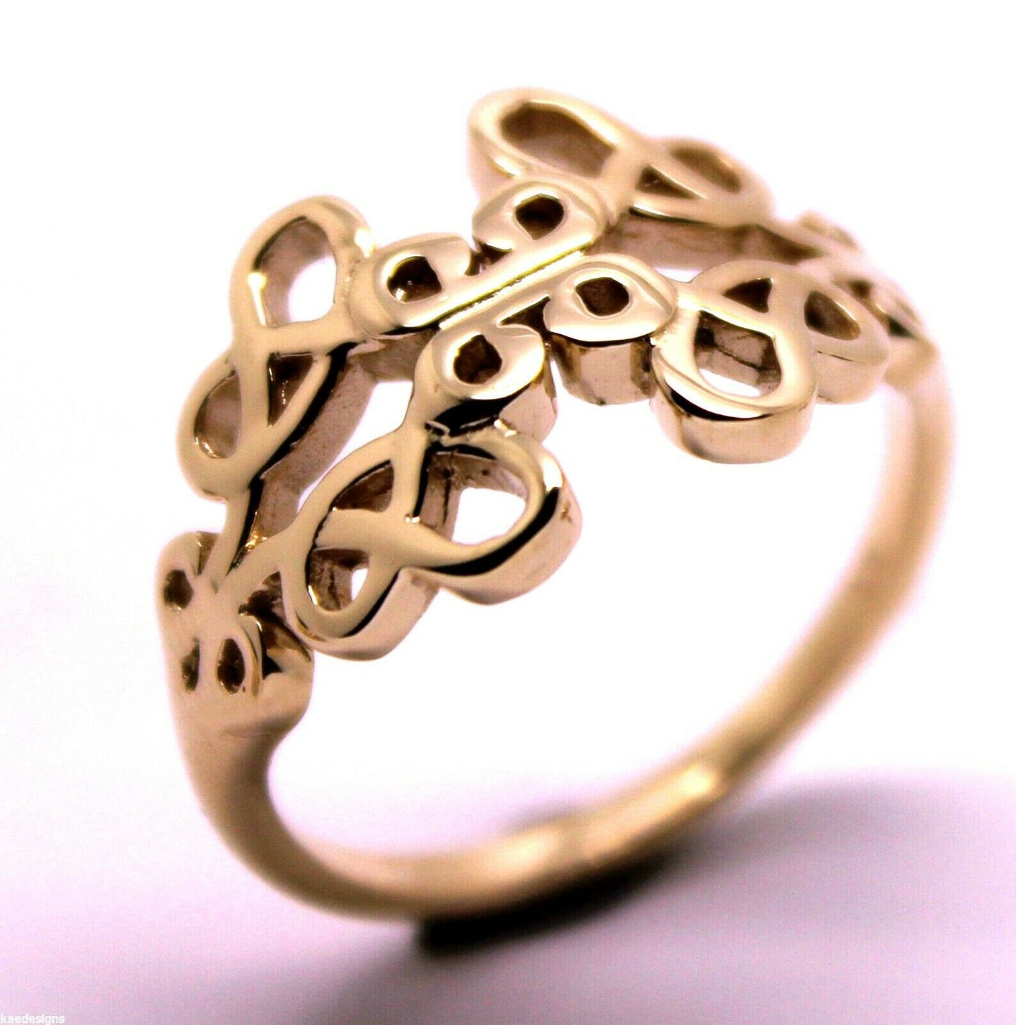 Solid New Genuine 9ct 9kt Rose Gold Hallmarked 375 Fancy Celtic Swirl Ring  421