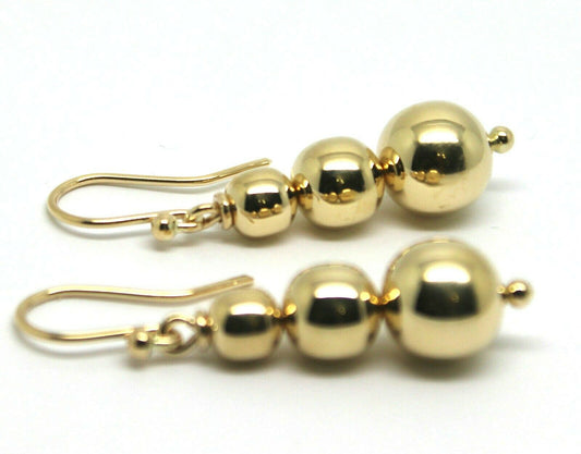 Kaedesigns 9ct 9k Yellow Or White Or Rose Gold 375 Three Ball Drop Ball Earrings