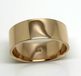 Size N Genuine Heavy New 9ct 9Kt Yellow, Rose or White Gold / 375, Full Solid 8mm Wide Band Ring