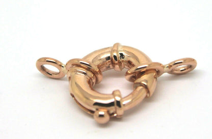 Genuine 9ct 9k 375 Large Rose Gold Bolt Ring Clasp With Ends 11mm, 13mm, 15mm, 18mm or 20mm