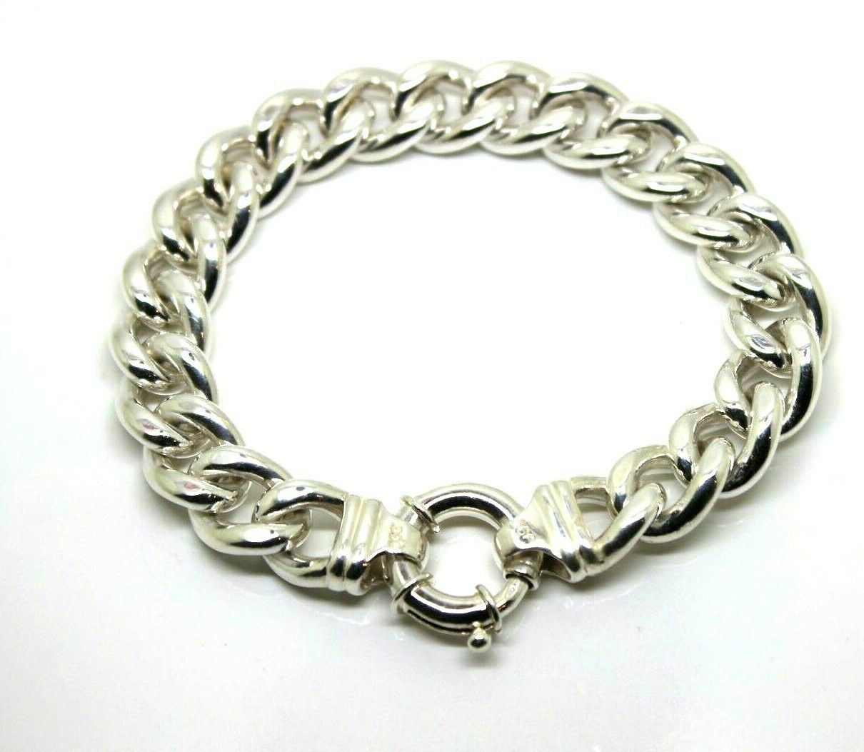 Fine Silver 999 Kerb Curb Bracelet 21cm 81.60Grams *Free Express Post In Oz