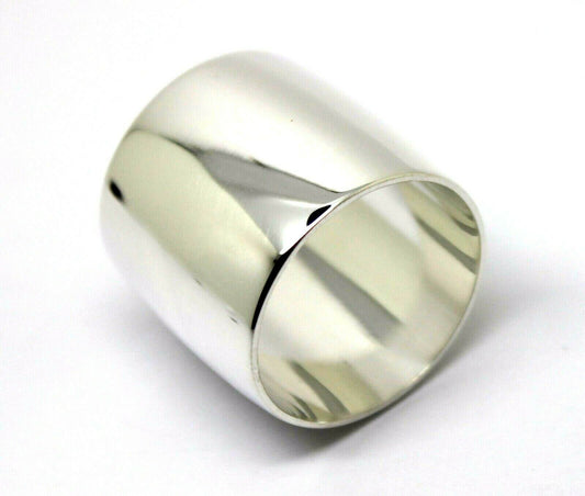 Genuine New Solid Sterling Silver Full Solid 20mm Extra Wide Band Ring