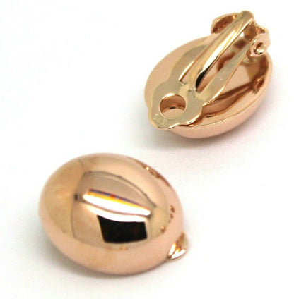 Kaedesigns New Genuine 9ct Yellow, Rose or White Gold Clip On Oval Earrings