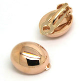 Kaedesigns New Genuine 9ct Yellow, Rose or White Gold Clip On Oval Earrings