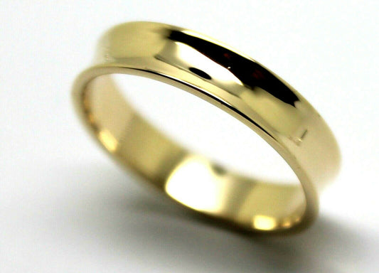 Kaedesigns New Genuine Full Solid 9ct 9k Yellow, Rose or White Gold Concave Dome Ring