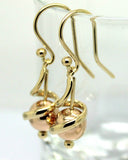 Kaedesigns New Genuine 9ct 9k Yellow & Rose Gold 8mm Swirl Ball Earrings