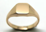 Kaedesigns, Full Genuine Solid 9ct 9k Yellow, Rose or White Gold Square Signet Ring 346
