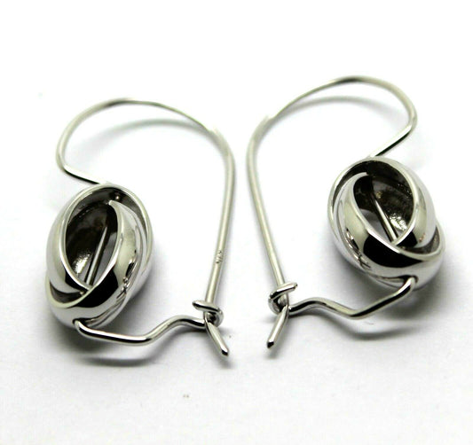 Kaedesigns New Genuine New 9ct 9K Yellow, Rose or White  Gold Spinning Oval Belcher Ball Earrings